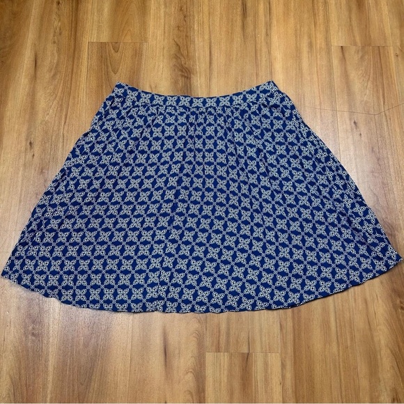 J. Crew Blue and White Smocked Bubble Mini Skirt - Picture 7 of 14